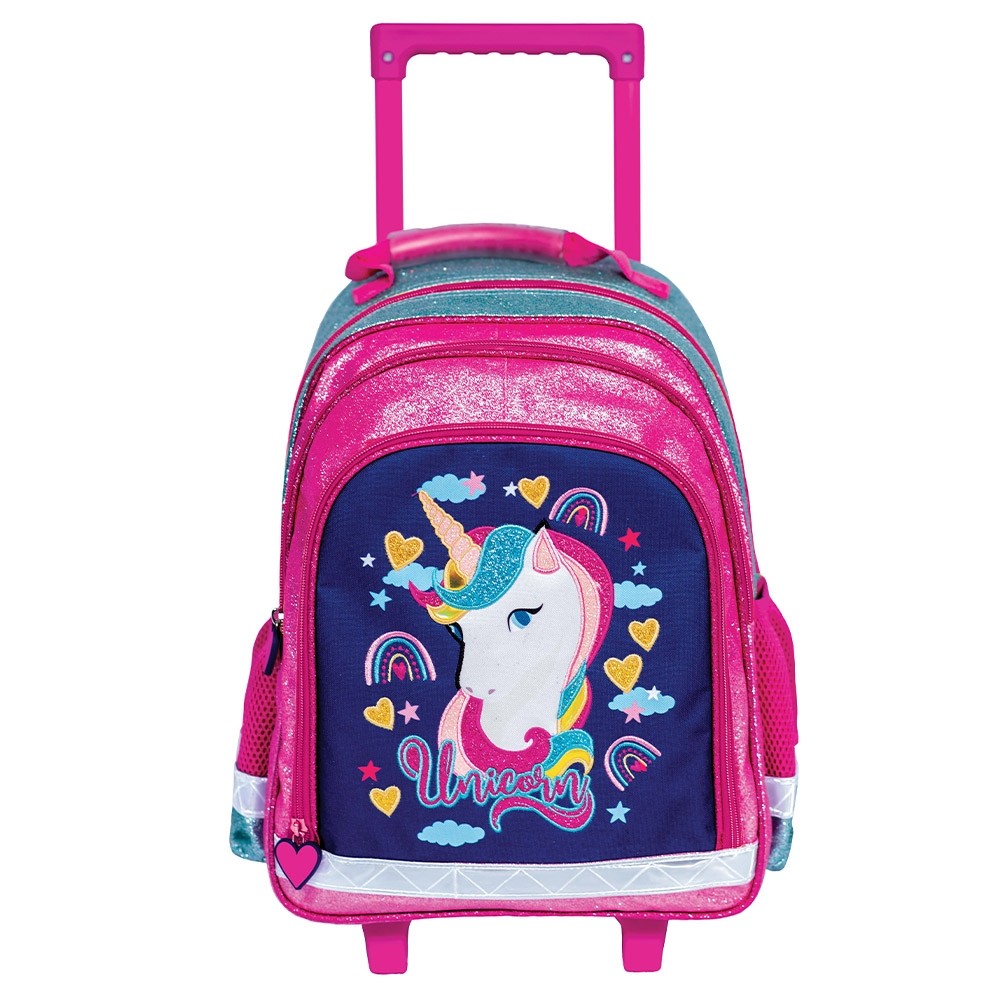 Ghiozdan trolley UNICORN, compartimentare eficienta, spate anatomic, buretat, 38 cm - imagine 4